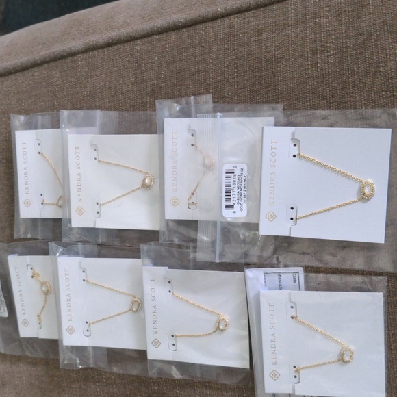 Set Of 11 NWT Kendra Scott MOP Gold Pendant Necklaces  15"+2 1/2, Macy's - Picture 2 of 8